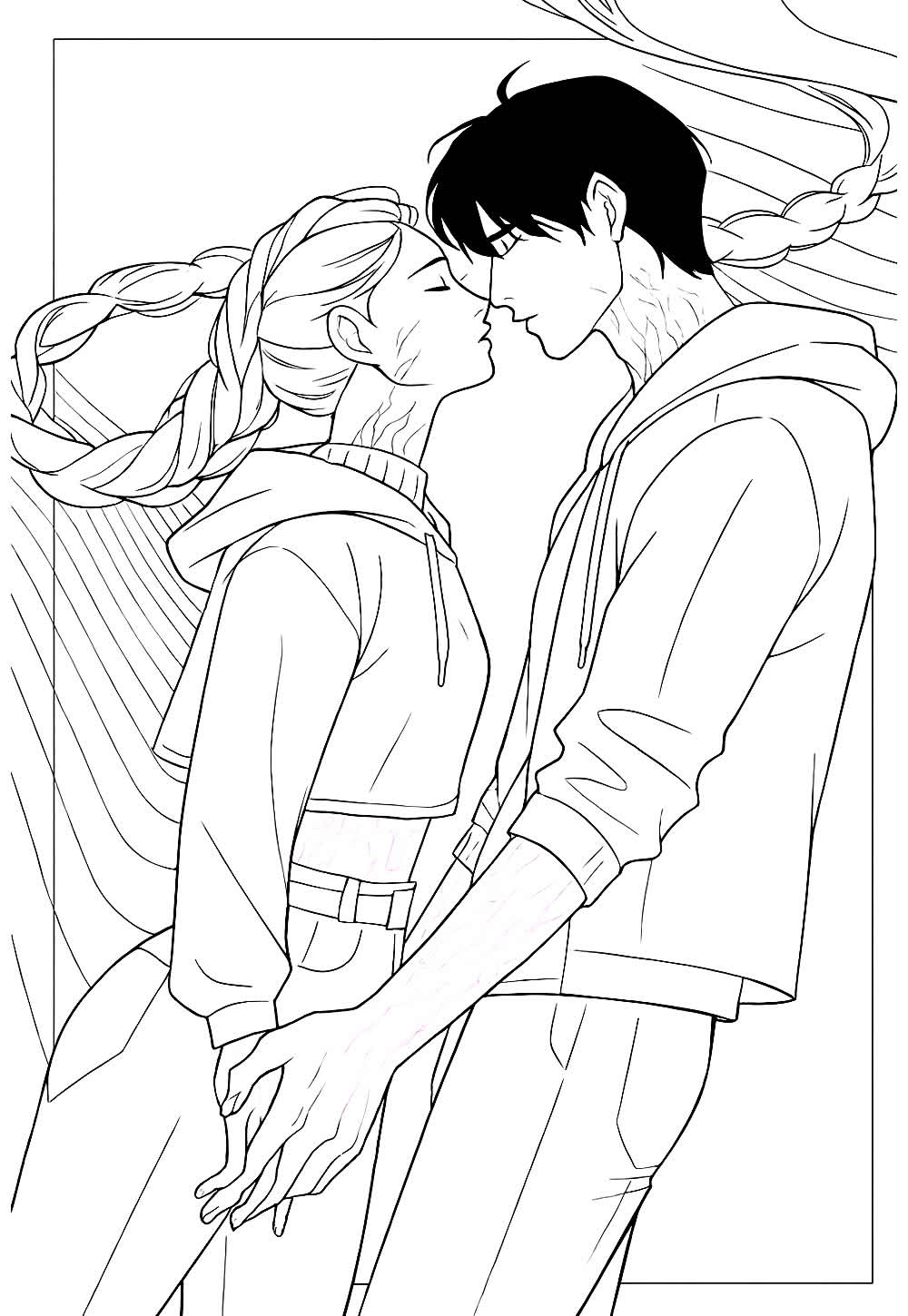 Desenho de Jinu e Rumi