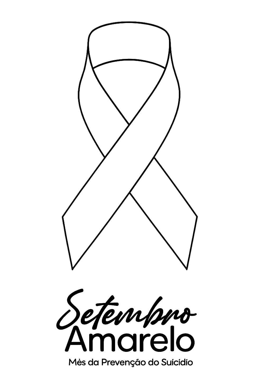 Setembro Amarelo com Girassol para colorir