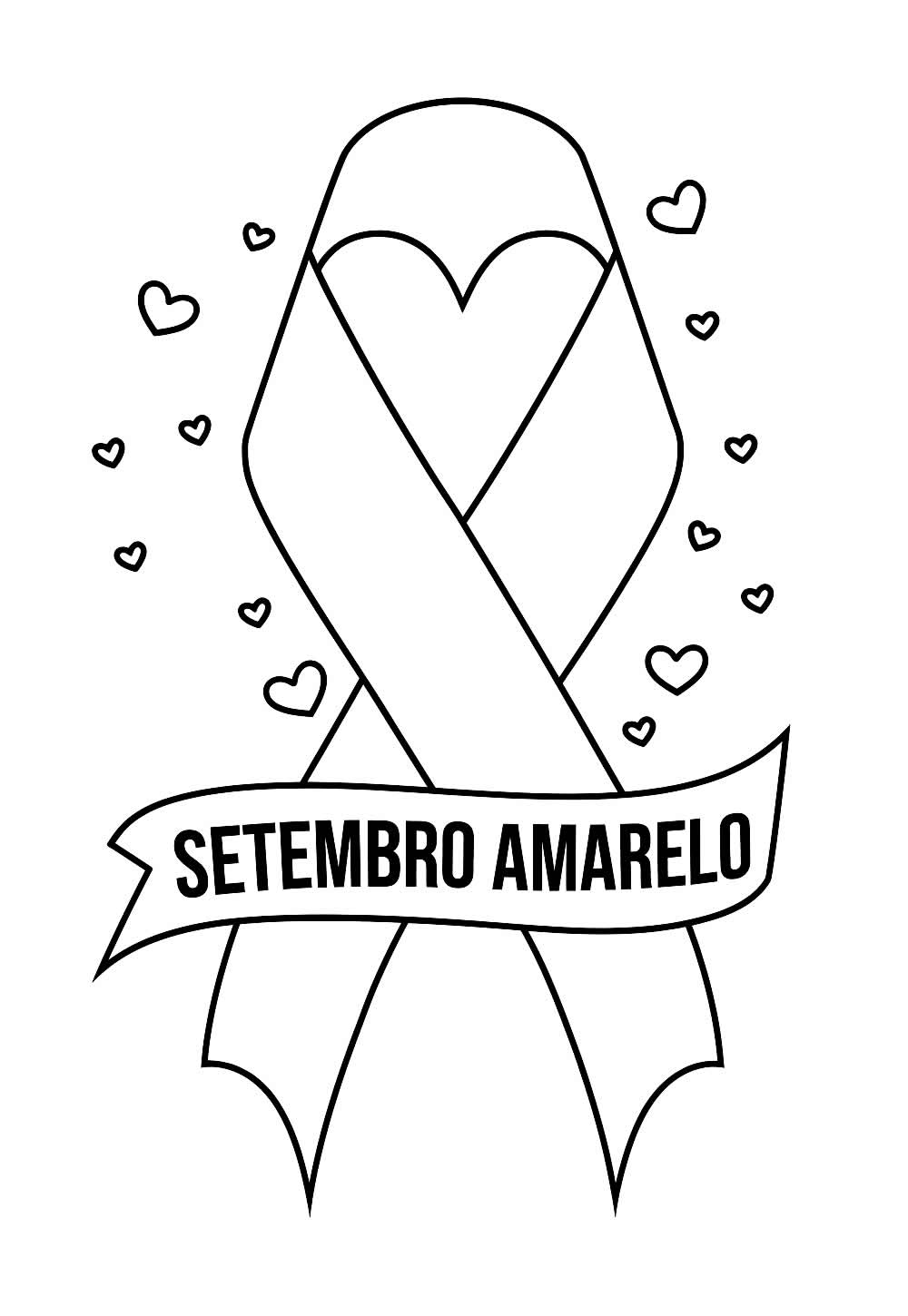 Desenho Fácil do Setembro Amarelo