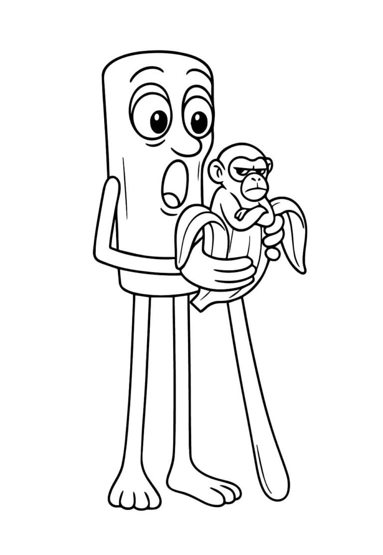 Desenhos de Tung Tung Tung Sahur para colorir - Bora Colorir