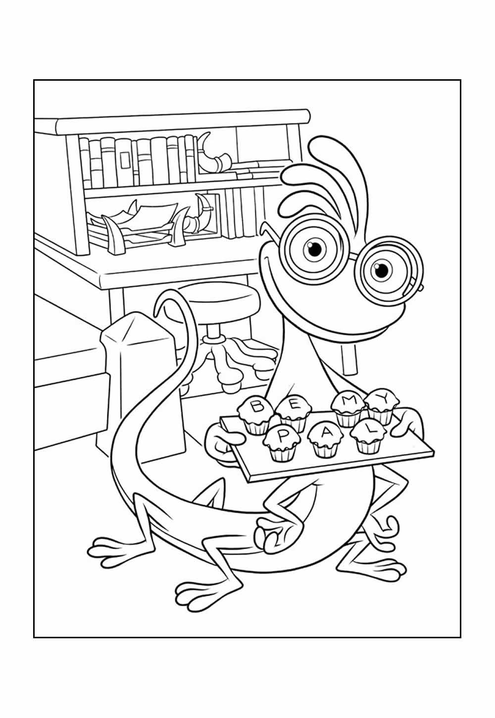 Universidade dos Monstros para colorir