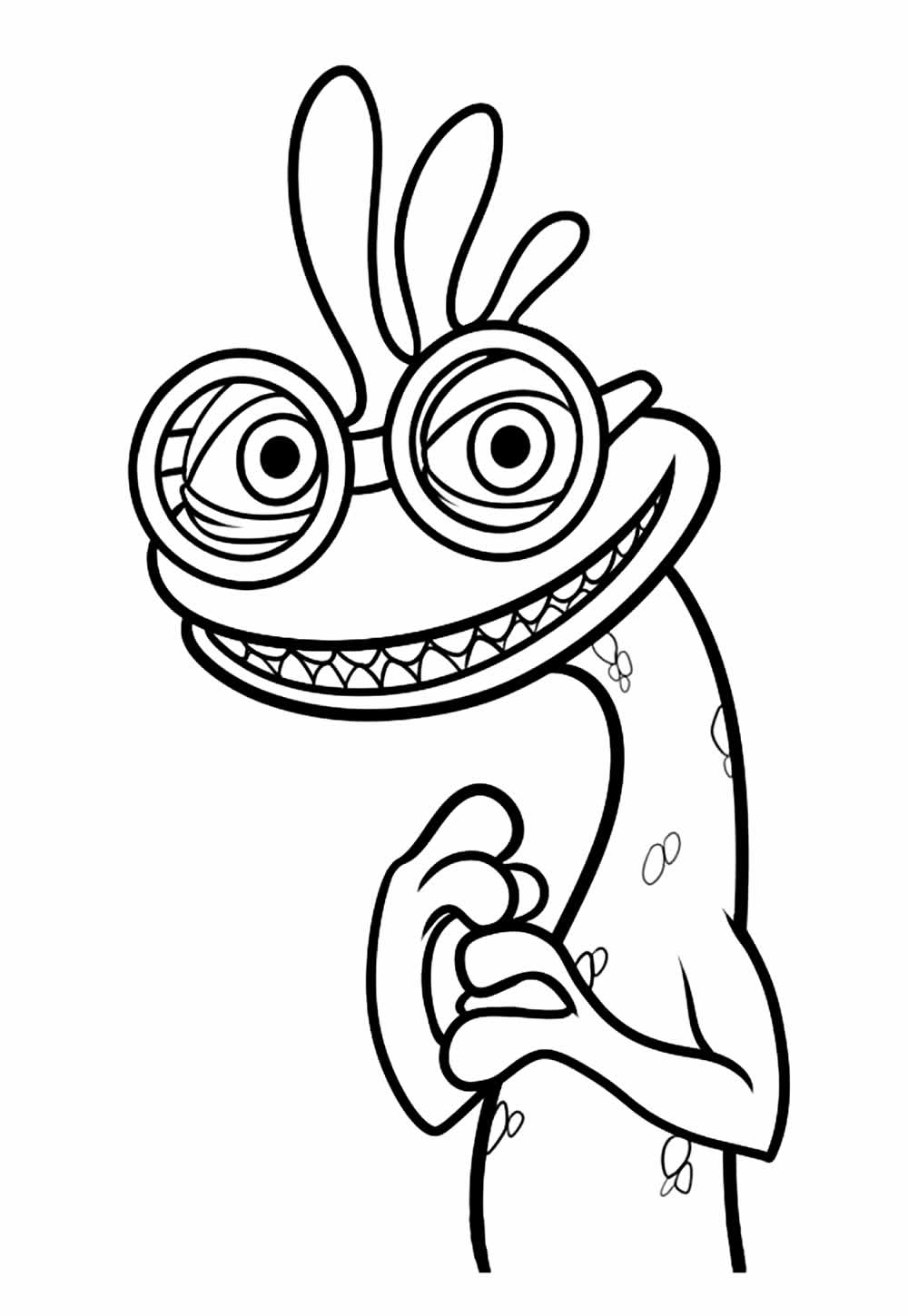 Universidade dos Monstros para colorir