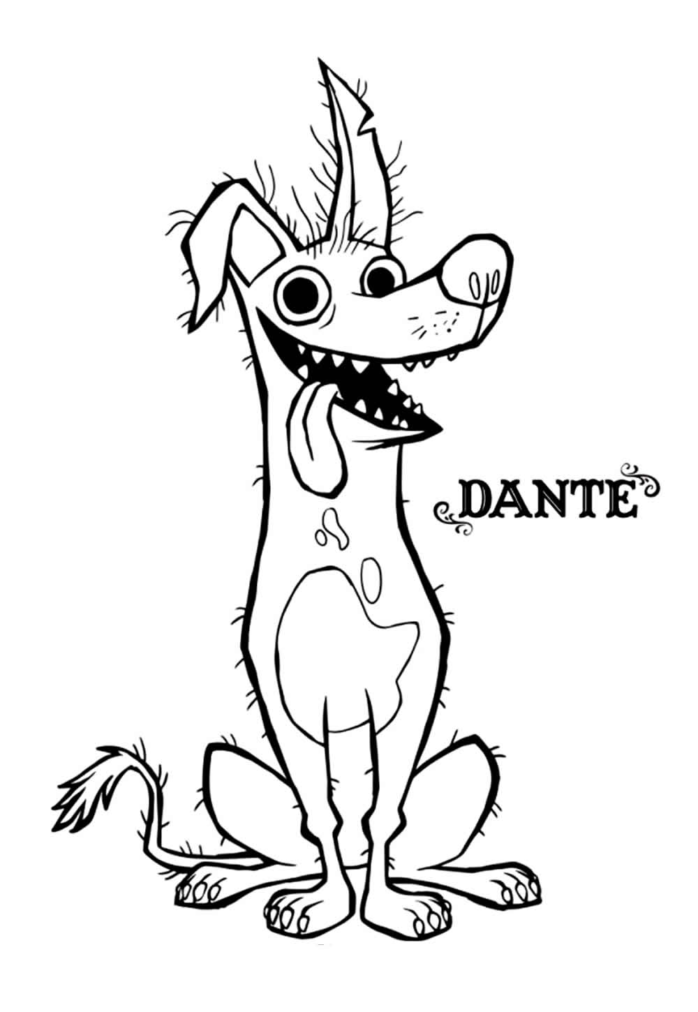 Desenho de Viva - A Vida é uma Festa - Dante