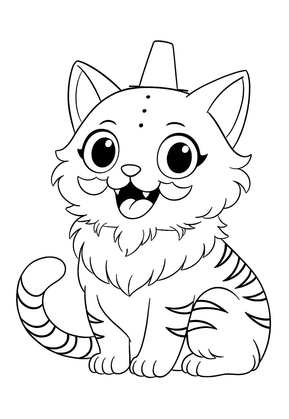 Desenho do Tigre Derpy para colorir