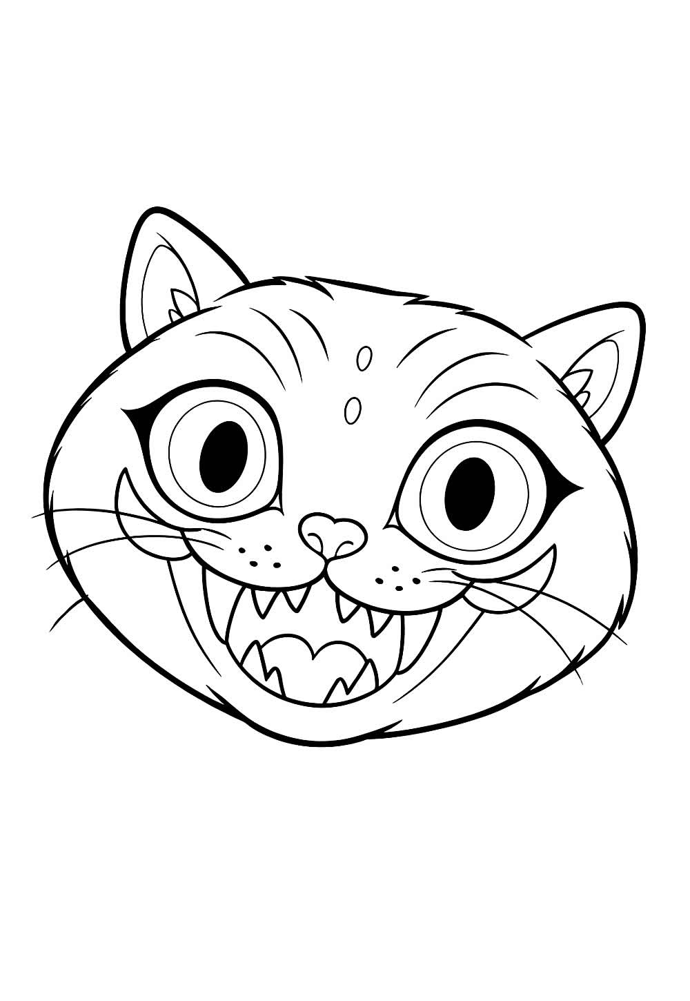 Desenho do Tigre Derpy para colorir