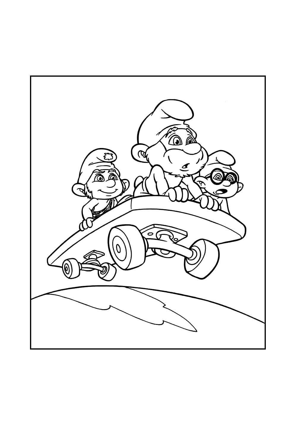 Desenho dos Smurfs para colorir