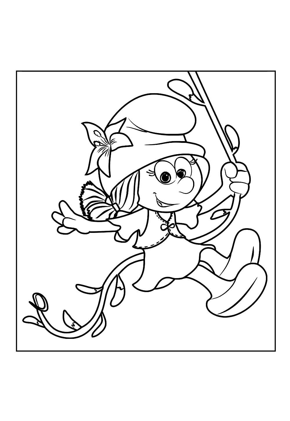 Desenho dos Smurfs para pintar
