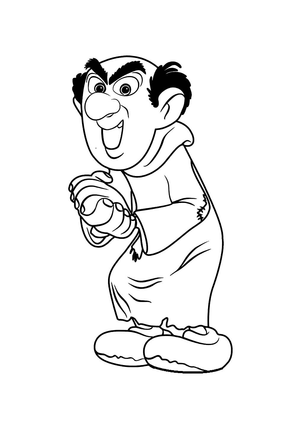Desenho dos Smurfs para colorir - Gargamel
