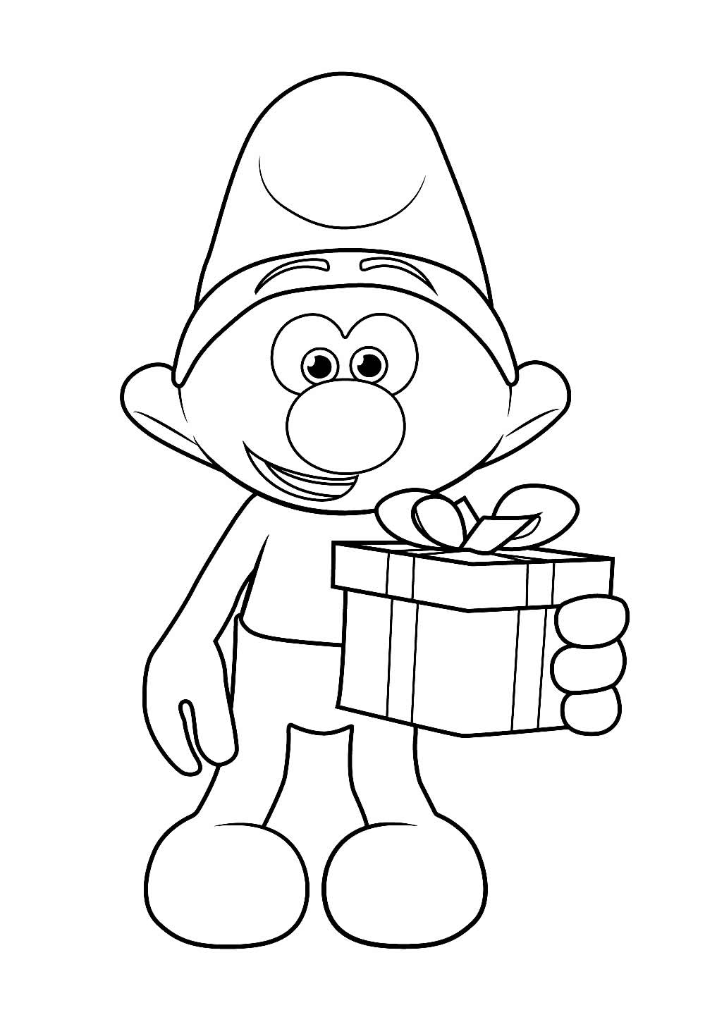 Desenho dos Smurfs para pintar