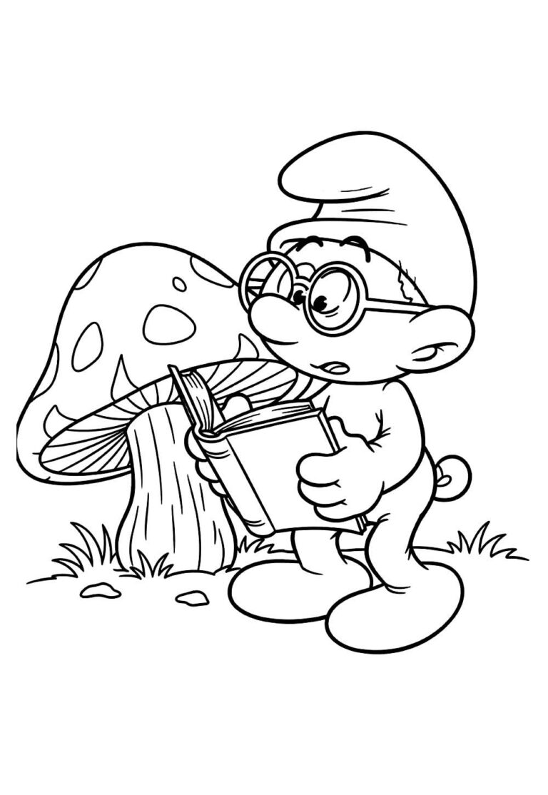 Desenhos dos Smurfs para colorir - Bora Colorir