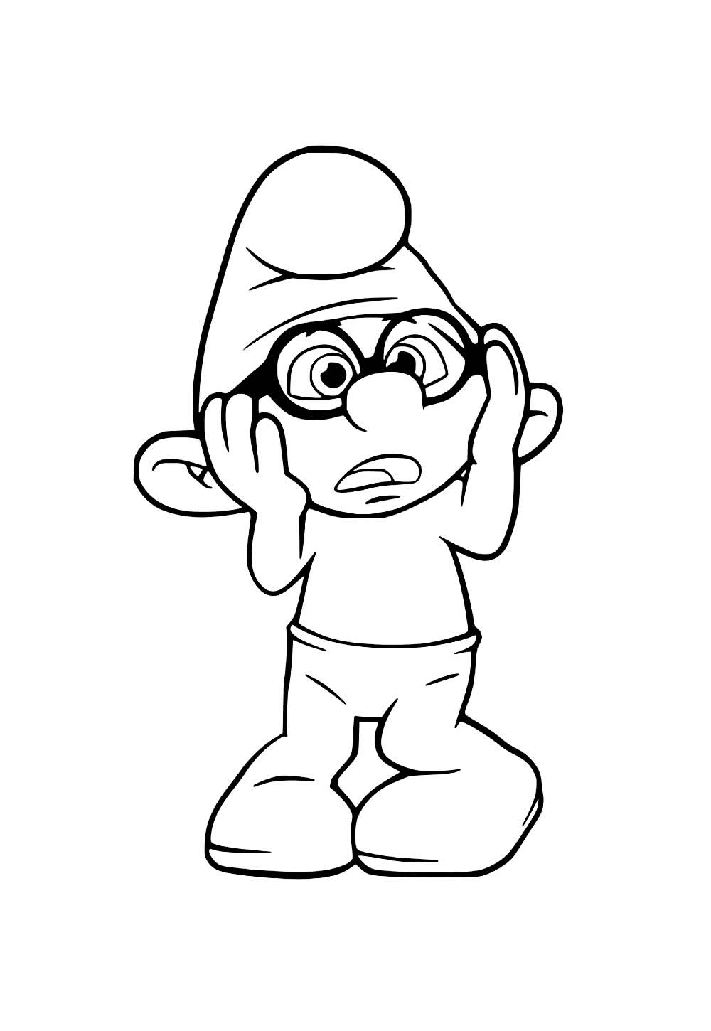 Desenho dos Smurfs para colorir