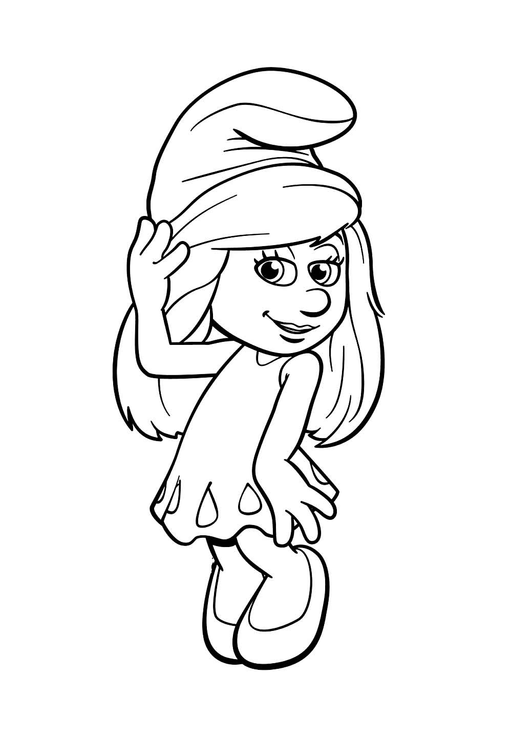 Desenho dos Smurfs para pintar
