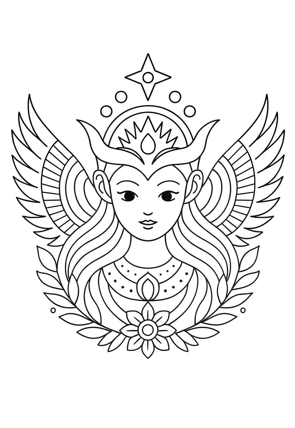 Desenho Fofo para Colorir de Fada