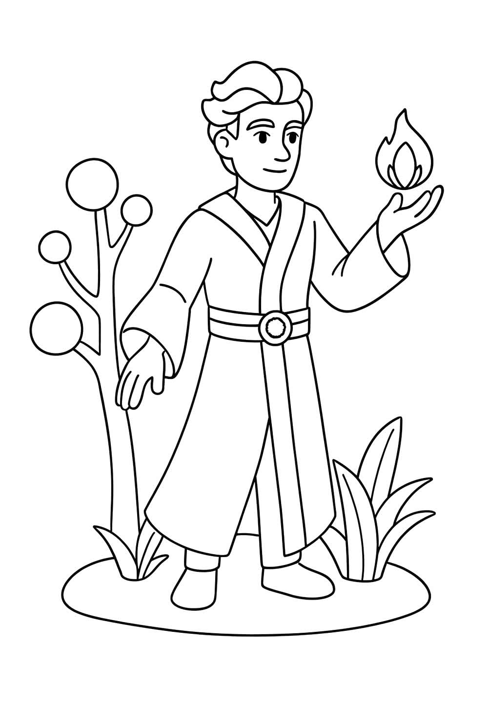 Desenho Fofo para Colorir de Mago