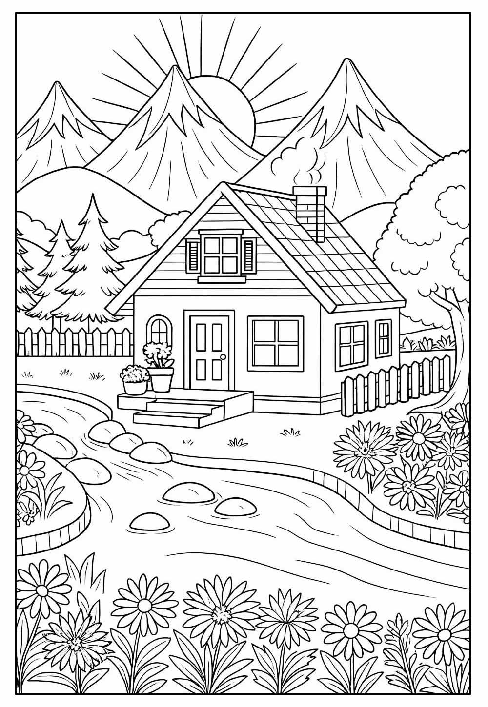 Desenho Fofo para Colorir de Casa