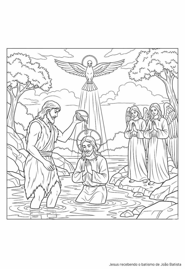 Desenhos Bíblicos para Colorir e Imprimir (PDF Grátis) - Bora Colorir