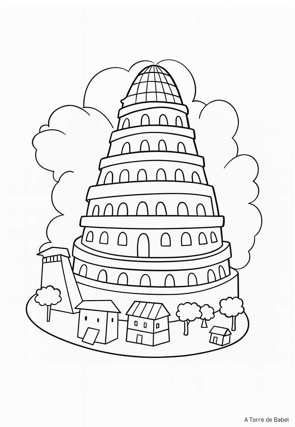 Desenho da Torre de Babel