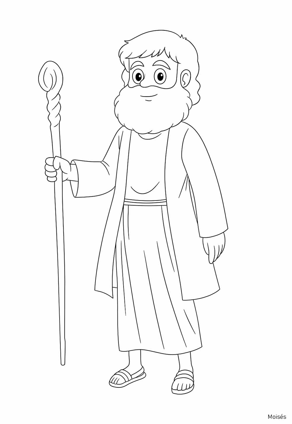 Desenhos de Moisés para colorir