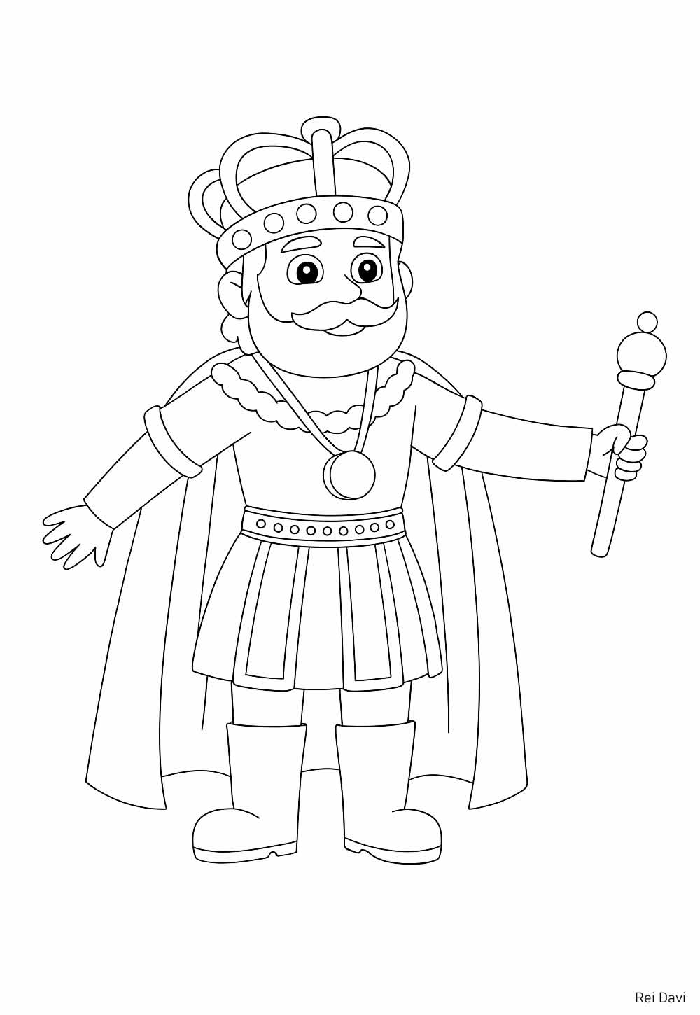 Desenhos de Rei Davi para colorir