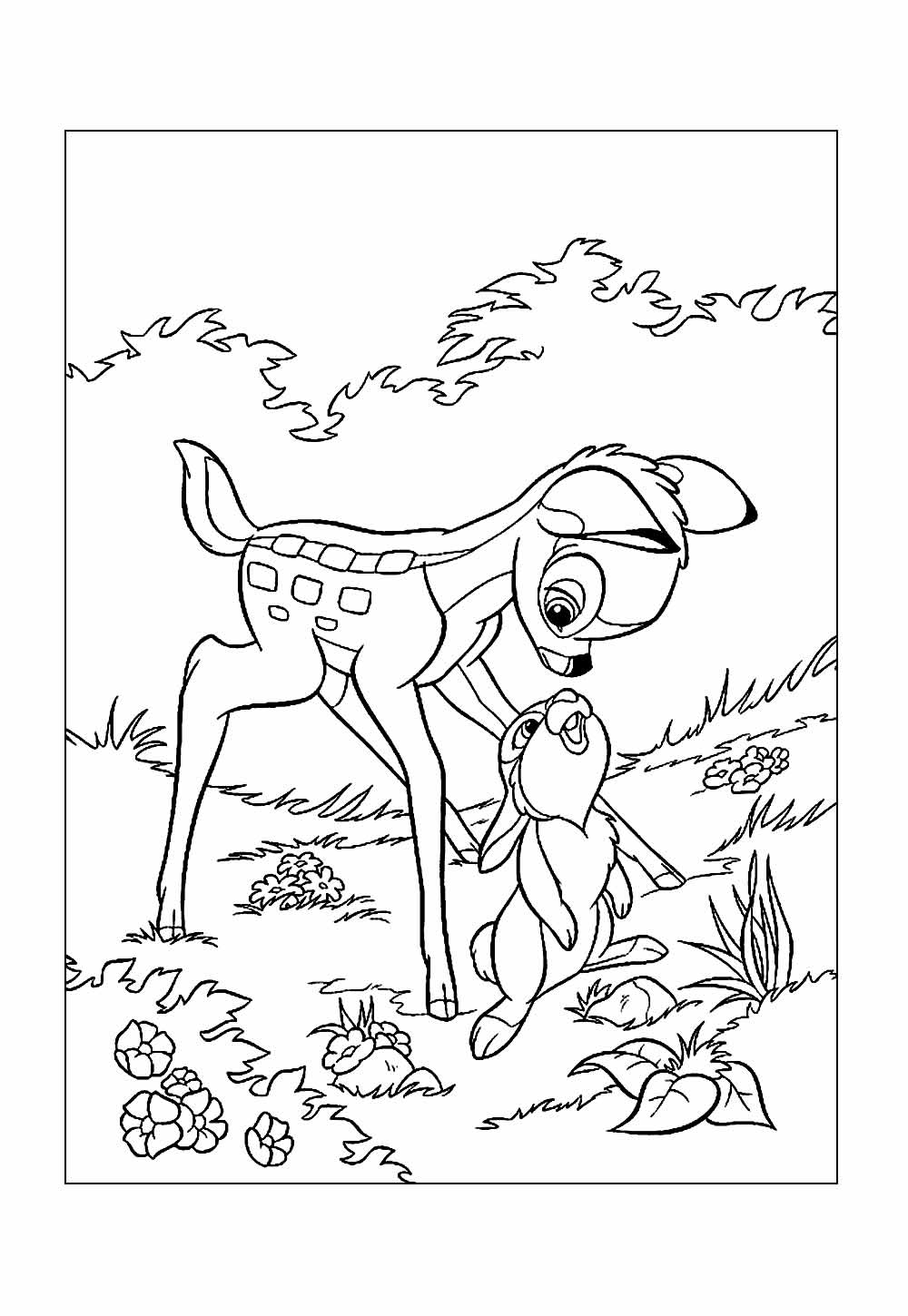 Desenhos de Bambi para pintar