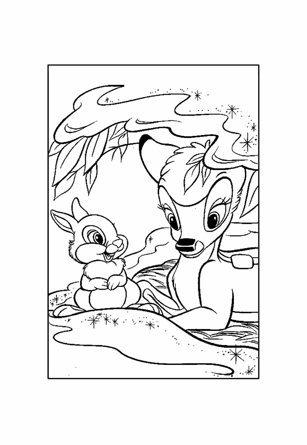 Desenhos de Bambi para colorir