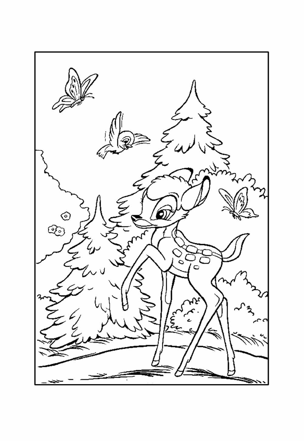 Desenhos de Bambi para colorir