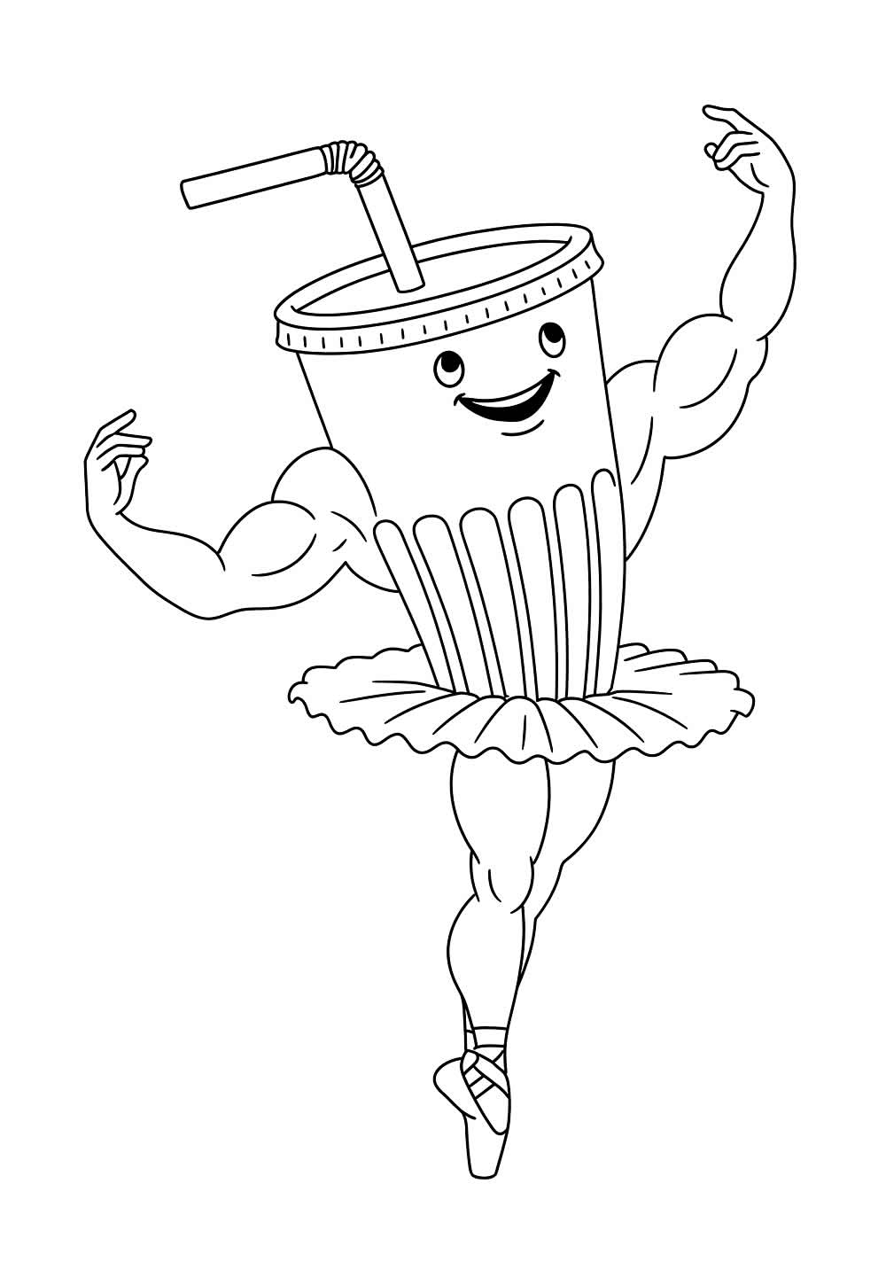 Desenho de Brainrot para colorir - Xícara