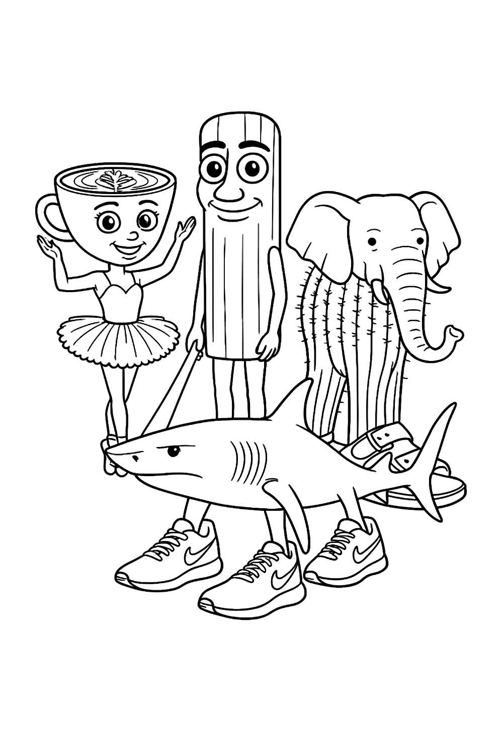 Desenho de Brainrot para colorir