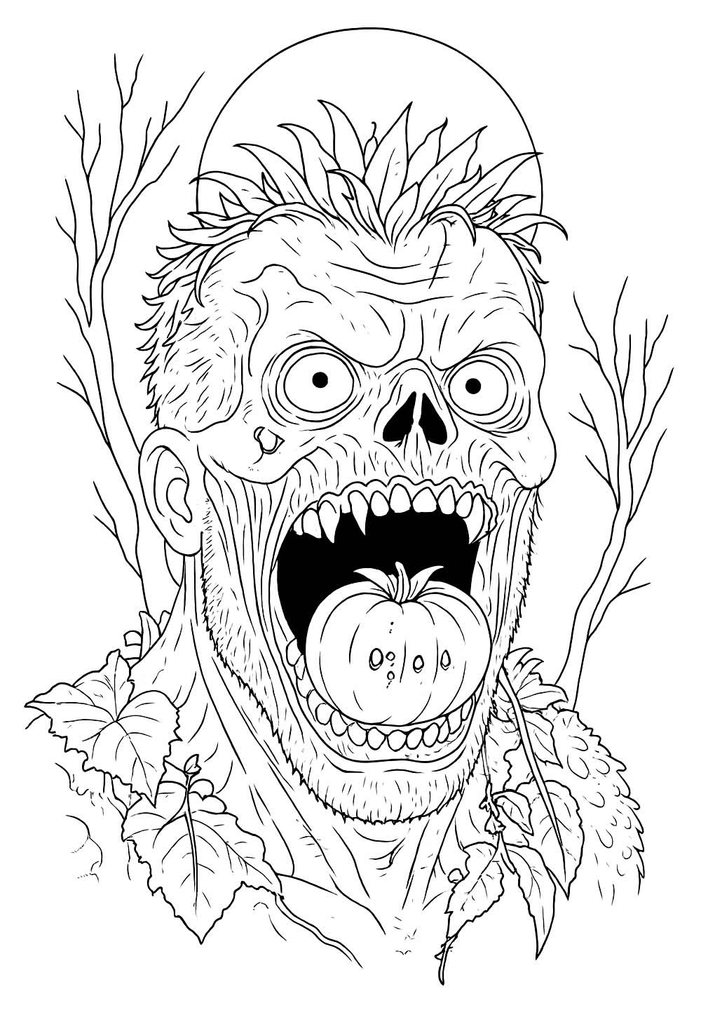 Desenho Assustador - Colorir