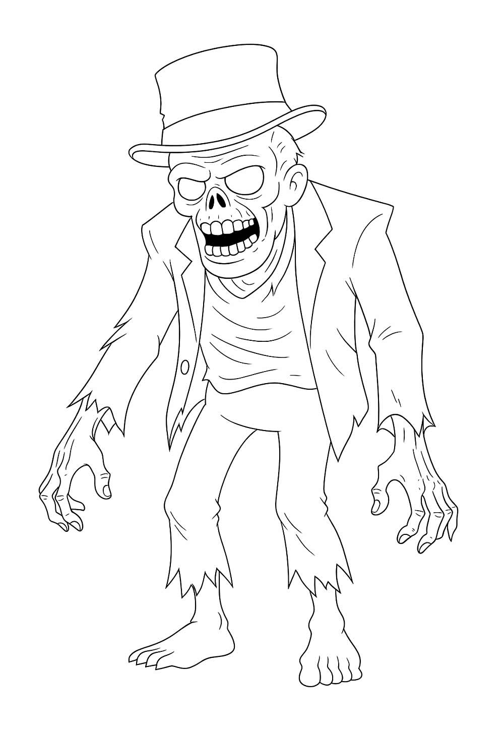 Desenho Assustador para Colorir e Pintar