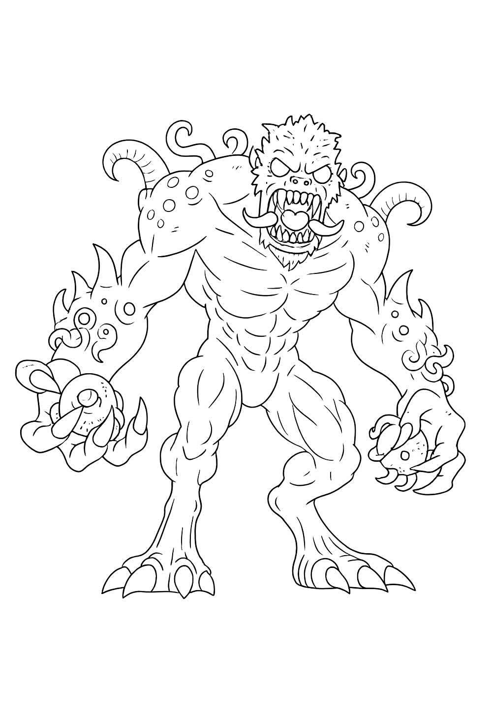 Desenho Assustador para colorir