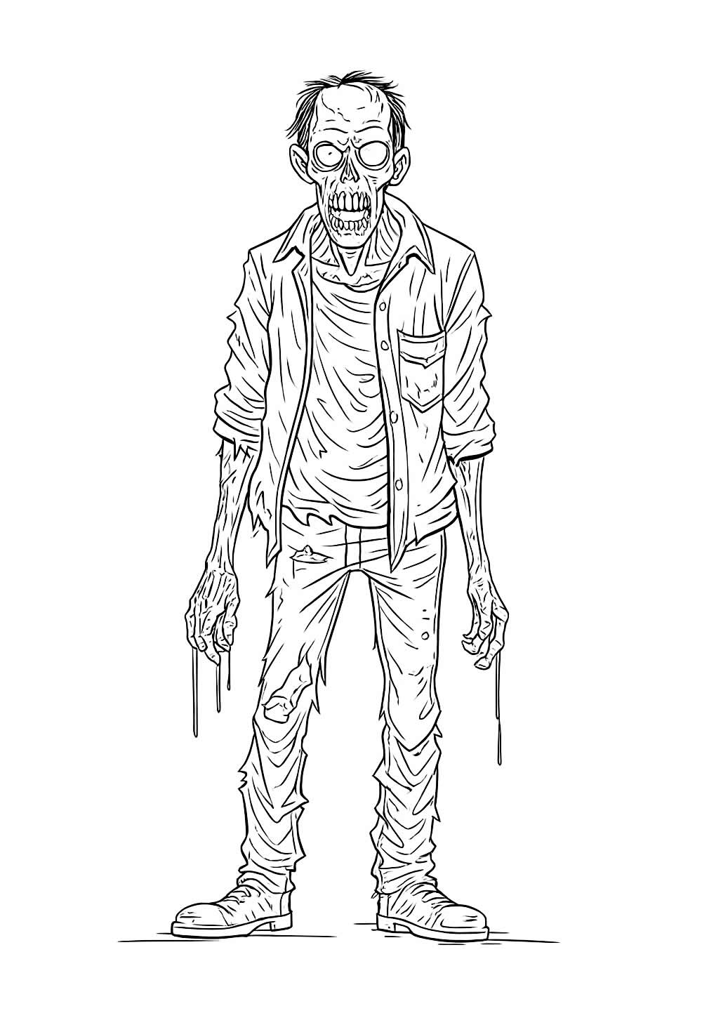 Desenho Assustador - Colorir