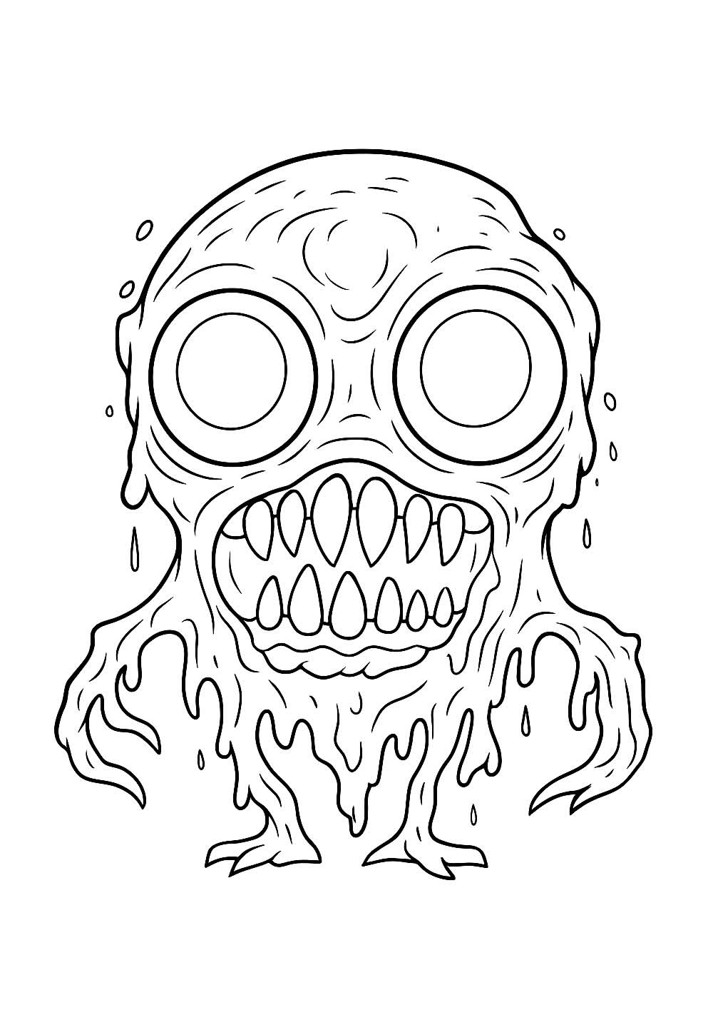 Desenho Assustador para colorir