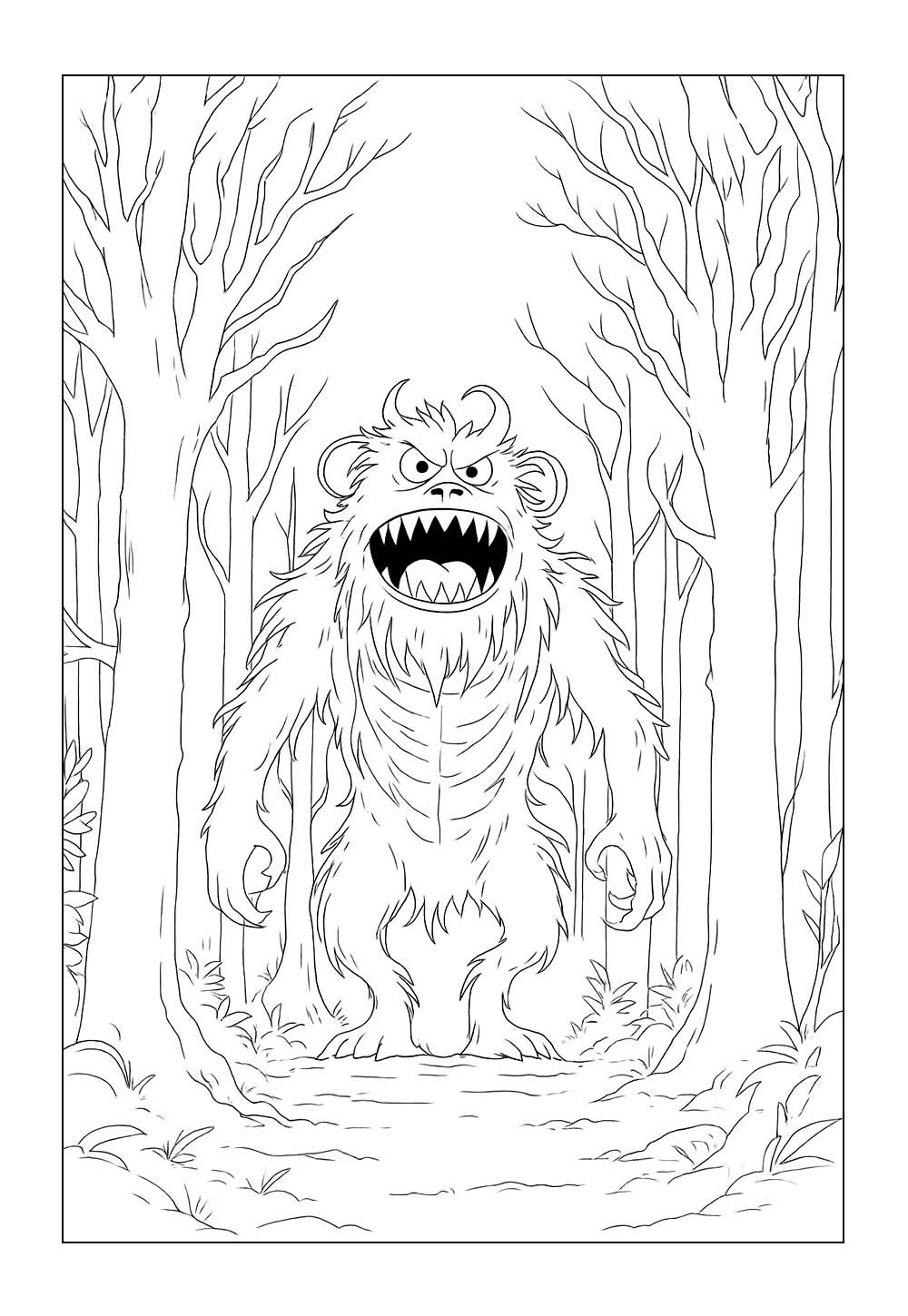 Desenho Assustador para colorir
