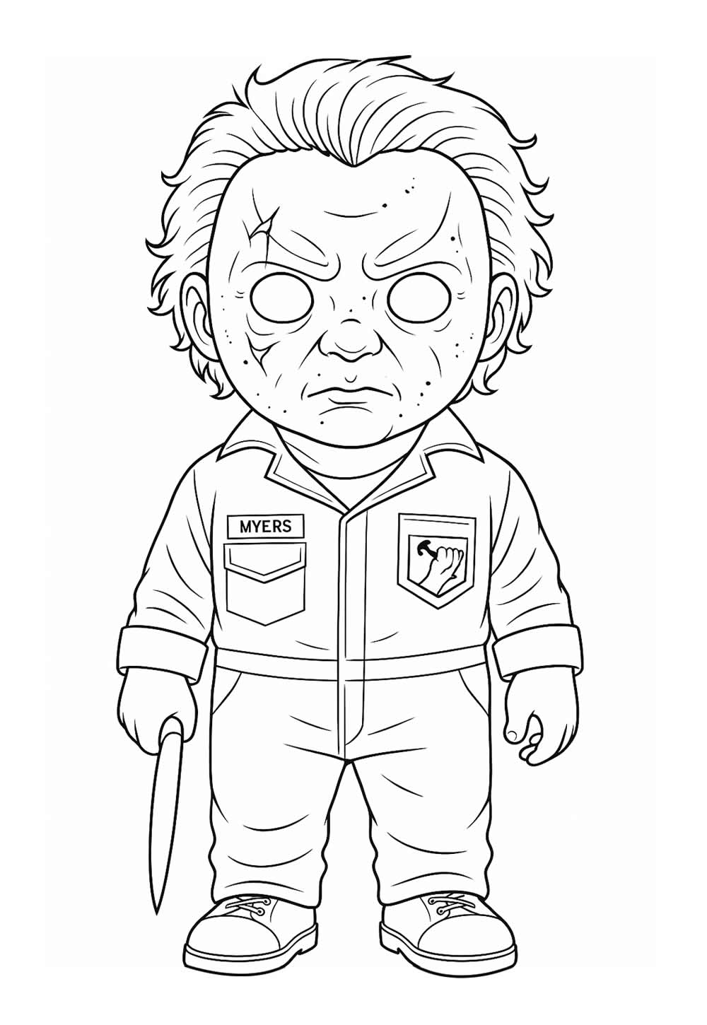 Desenho Aterrorizante para colorir