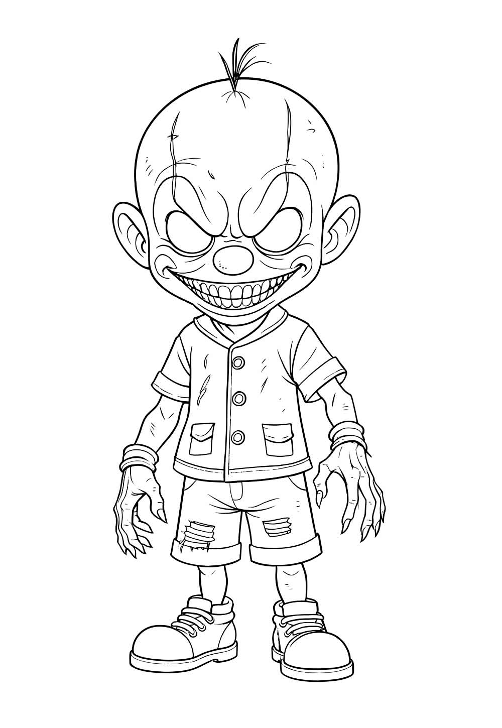 Desenho Aterrorizante para pintar
