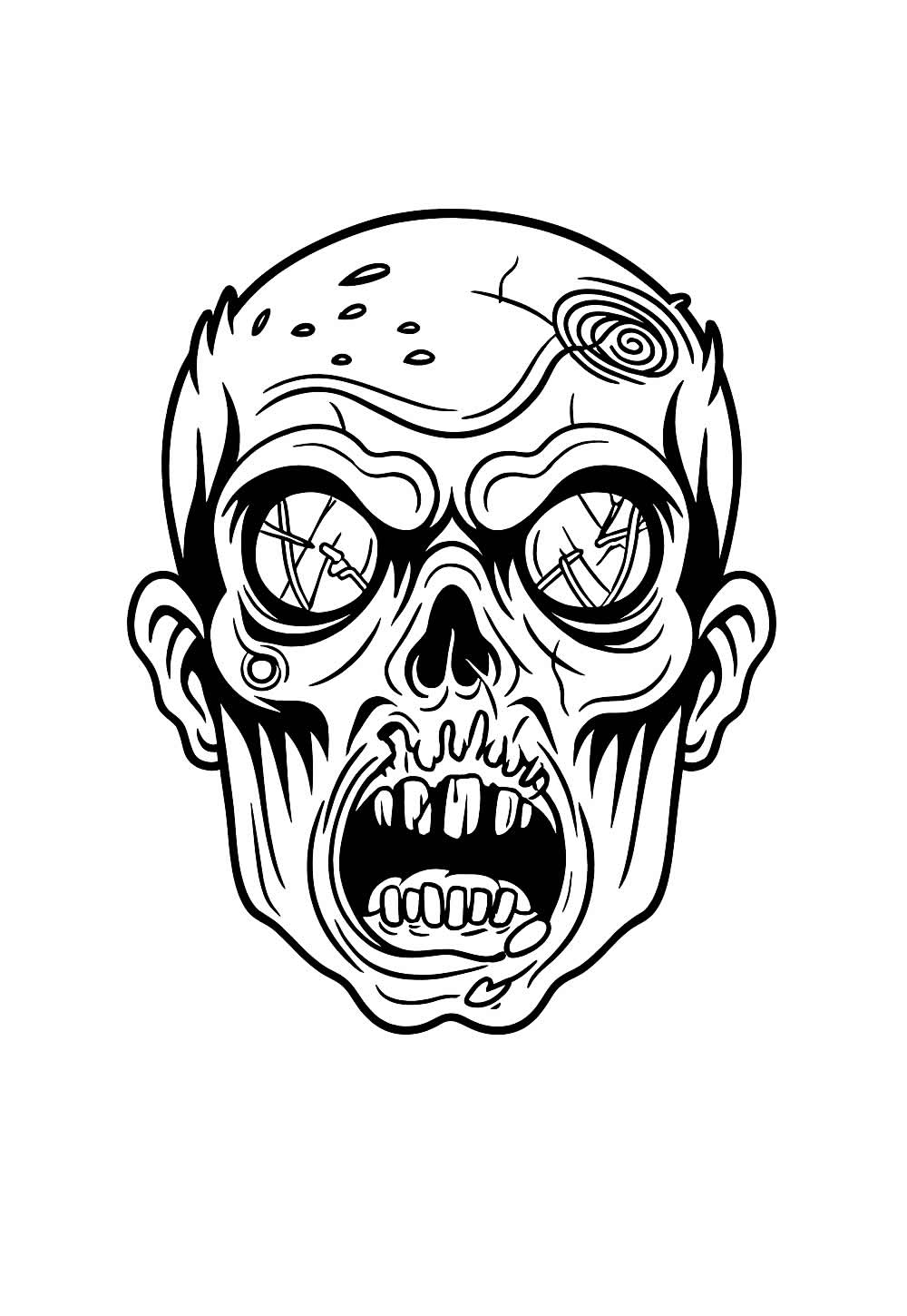 Desenho Aterrorizante para colorir