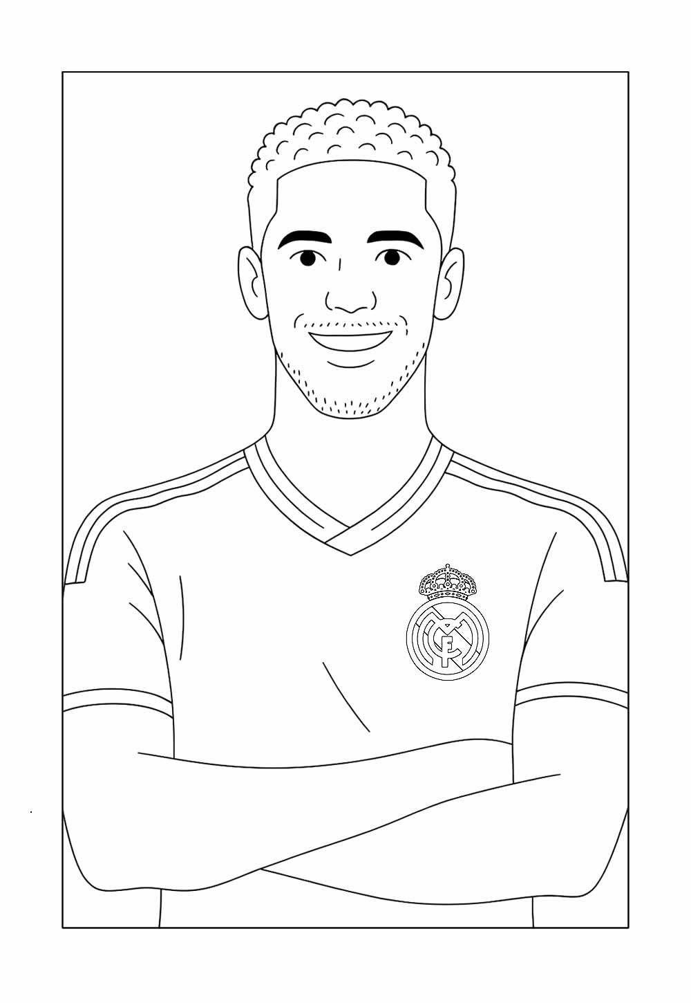 Desenho do Jude Bellingham para colorir - Real Madrid