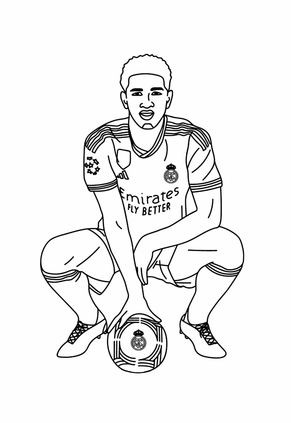 Desenho do Real Madrid para colorir
