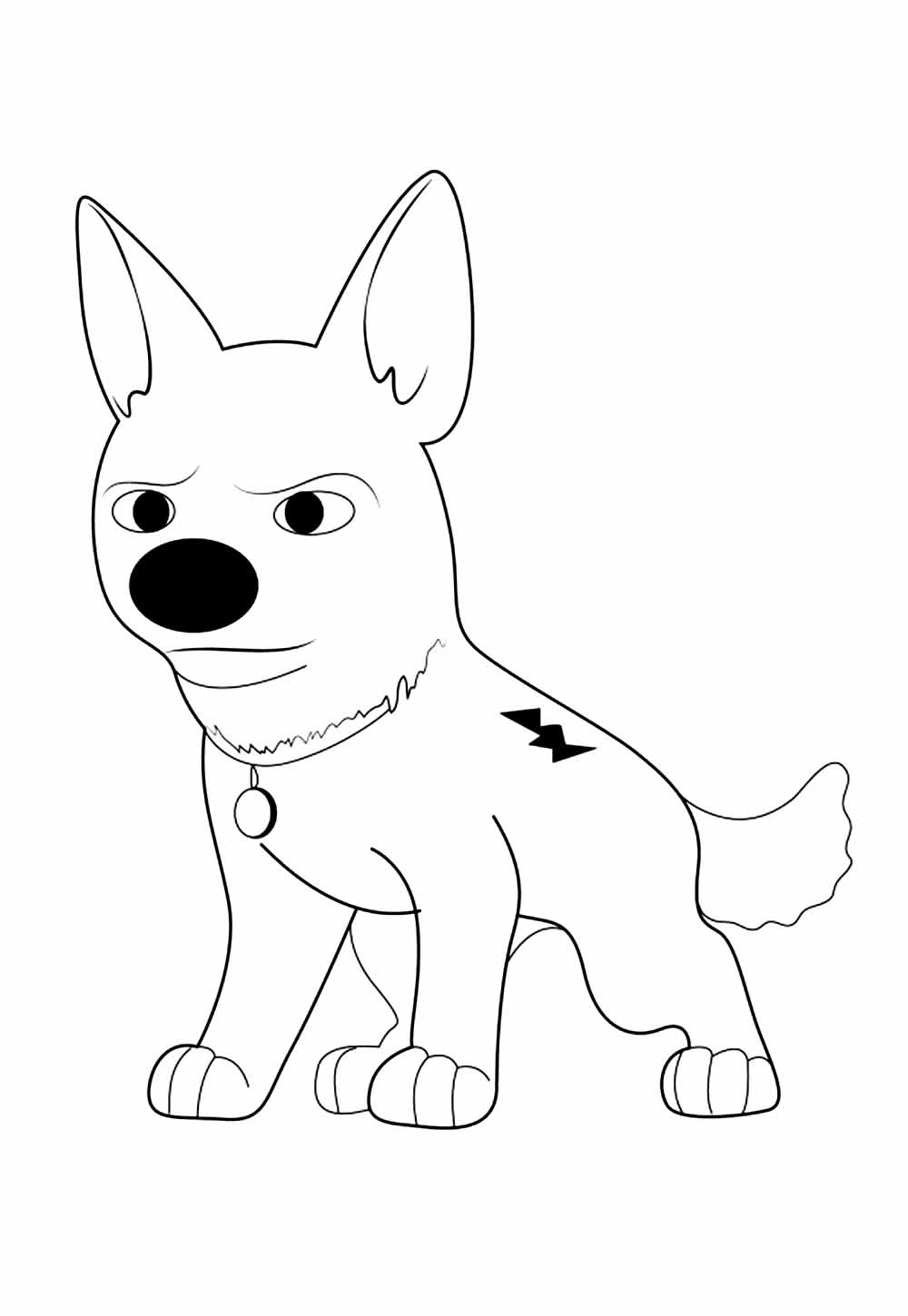 Desenho de cachorro para colorir - Bolt