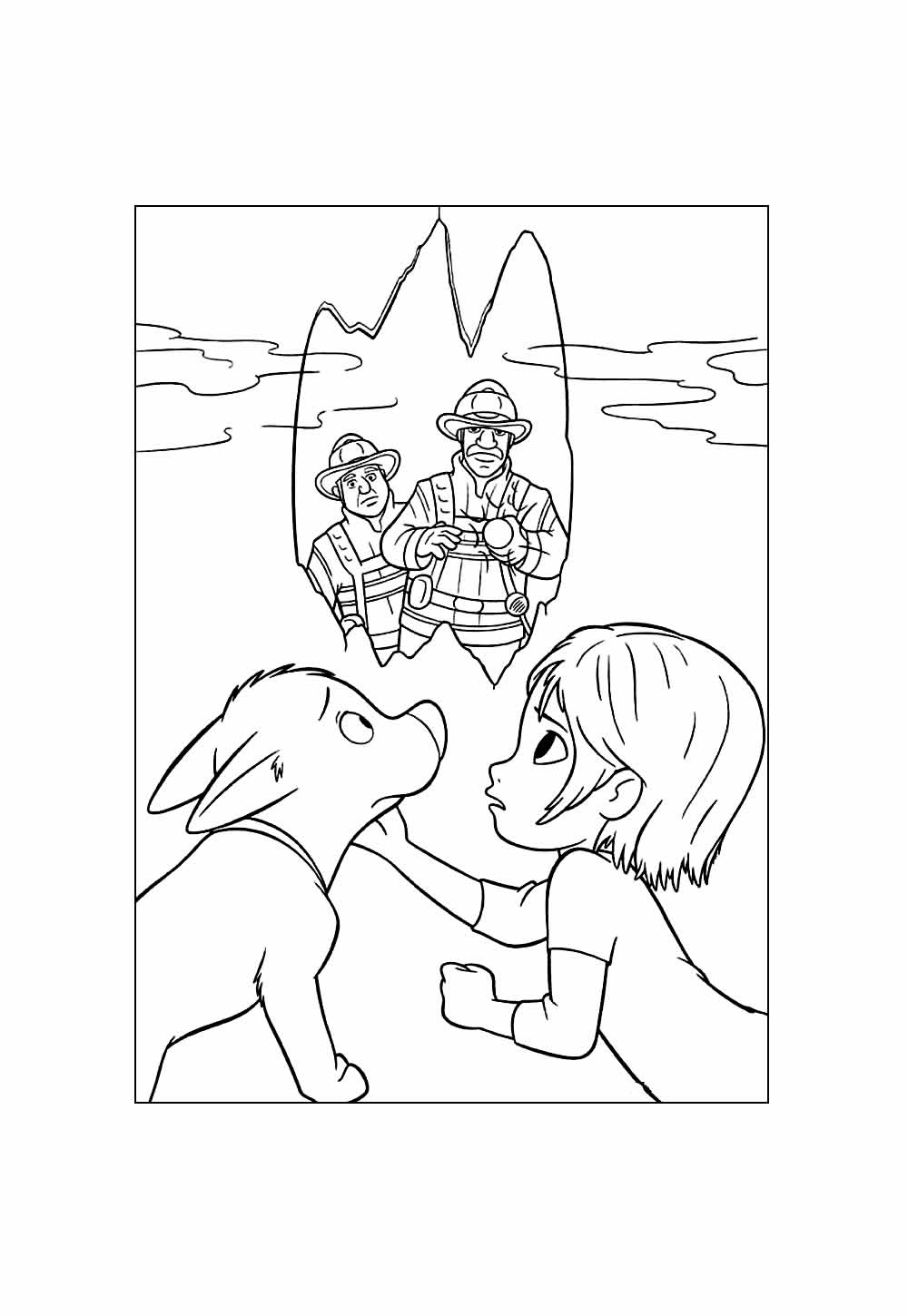 Desenho de Bolt para pintar
