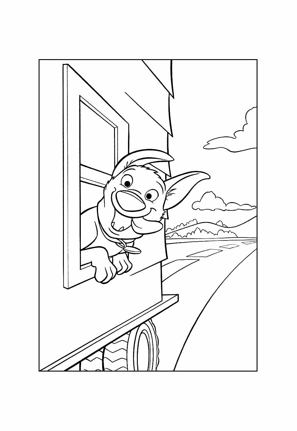 Desenho do cachorro Bolt para colorir