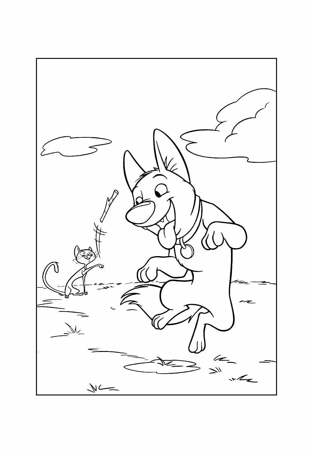 Desenho de Bolt - Supercão para colorir