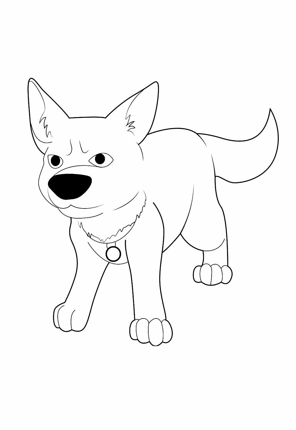 Desenho de Bolt - Supercão para colorir