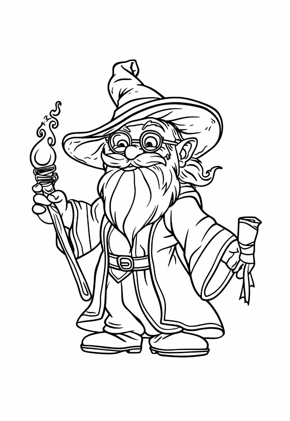 Bruxo para Colorir