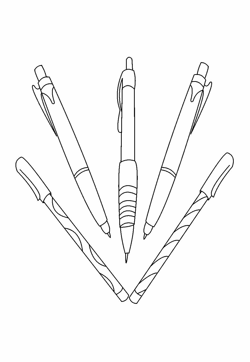 Desenho de Canetas para colorir