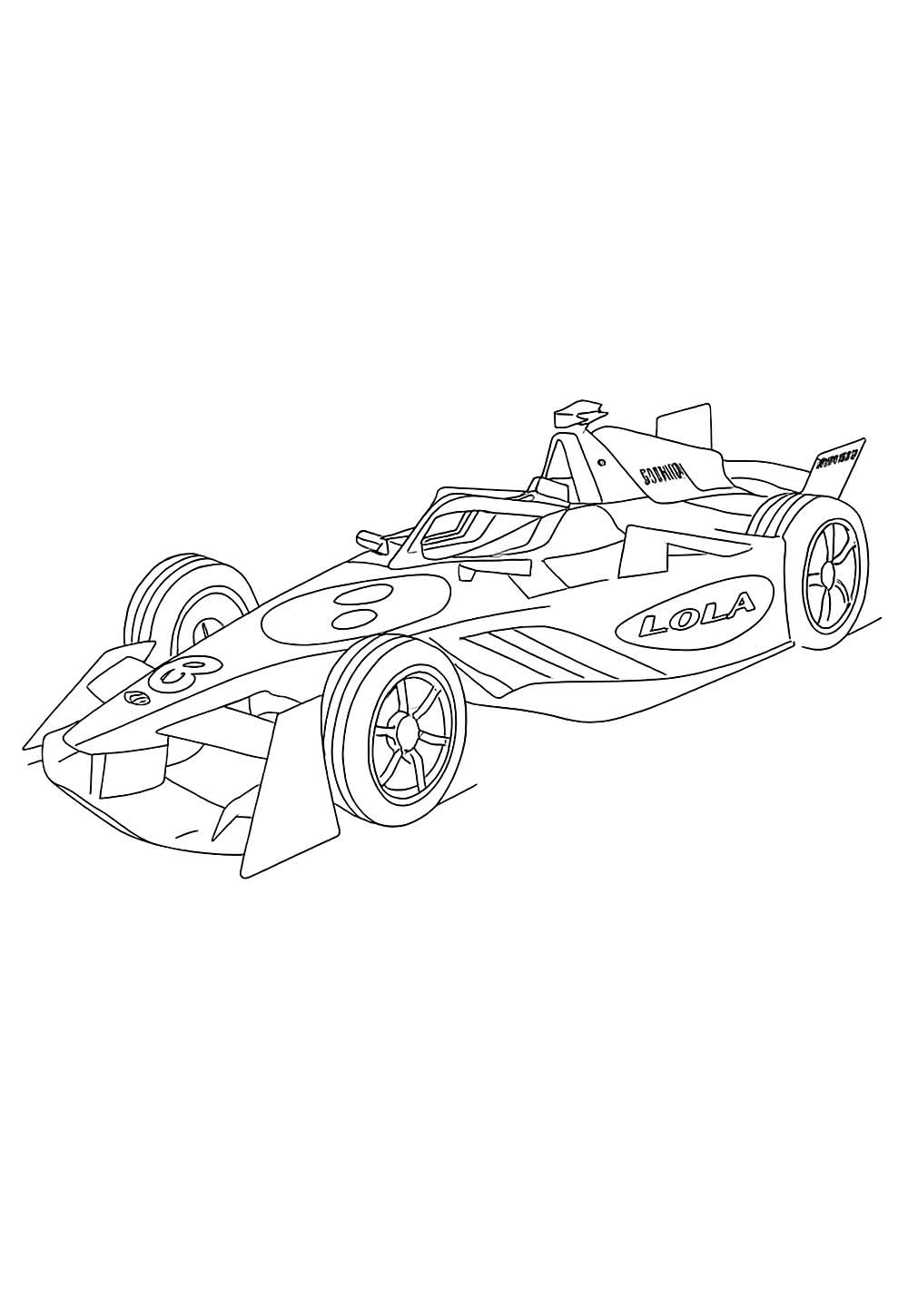 Desenho de Carro Fórmula 1