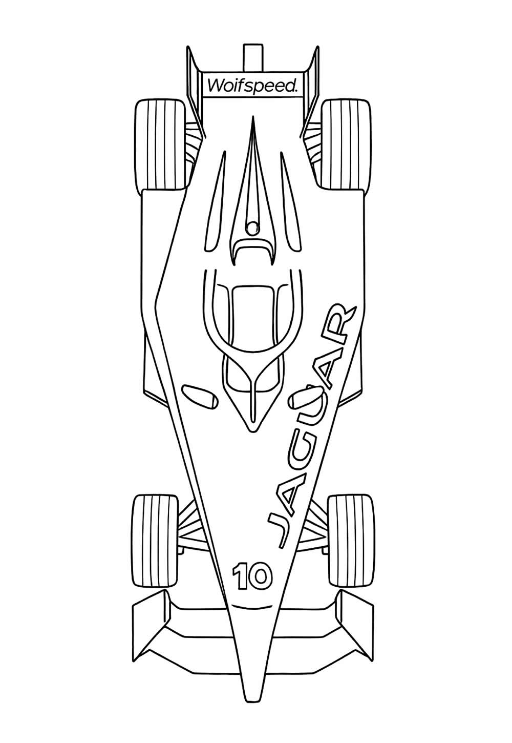 Desenho de Carro de Corrida para colorir