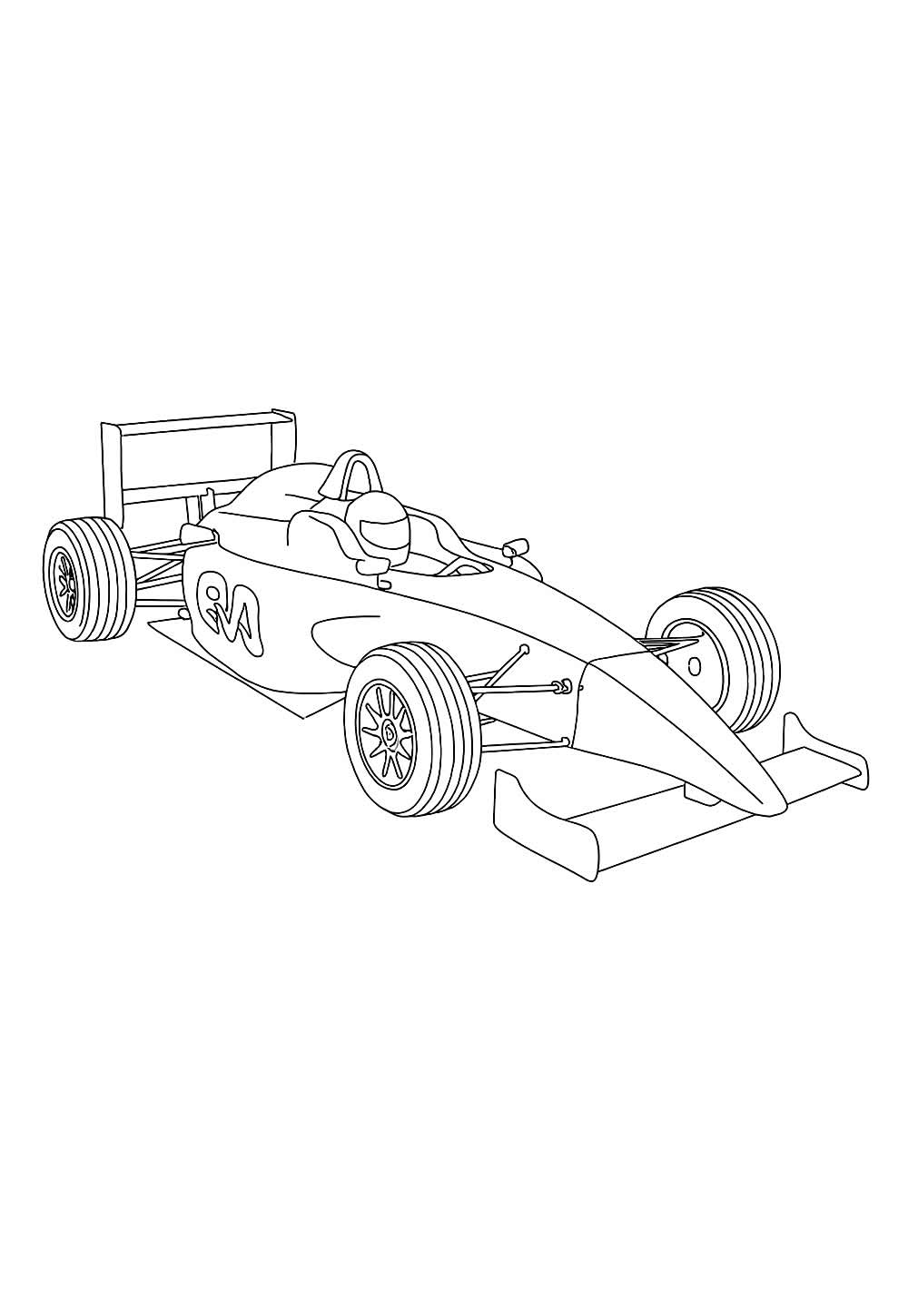 Desenho de Carro de Fórmula 1 - Corrida