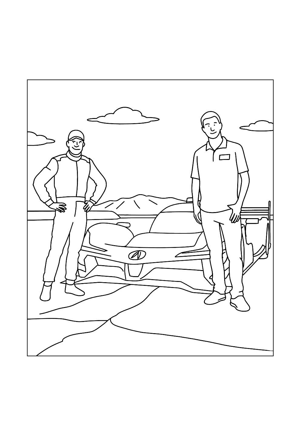 Desenhos de Corrida para colorir